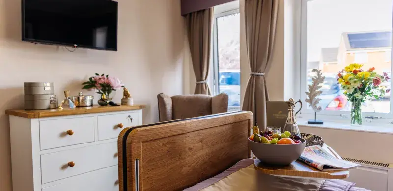 Bedroom at Lawton Rise care home 