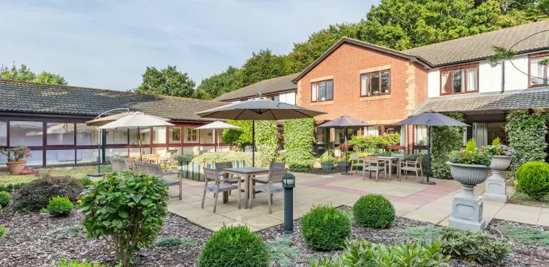 Garden in Leonard Lodge care home