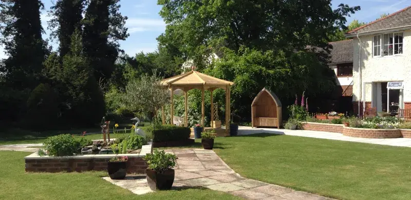 Garden at Flowerdown Care Home in Winchester