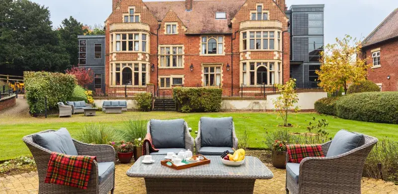 Garden at Elm Bank Care Home in Kettering